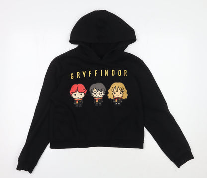 Harry Potter Girls Black Gryffindor Hoodie 11-12 Years