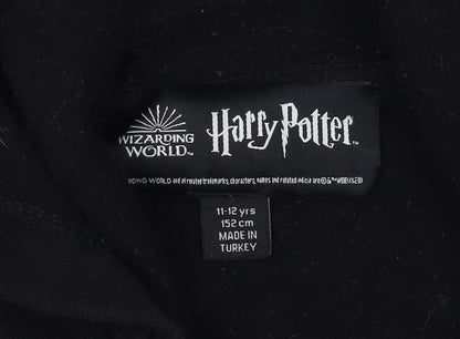 Harry Potter Girls Black Gryffindor Hoodie 11-12 Years