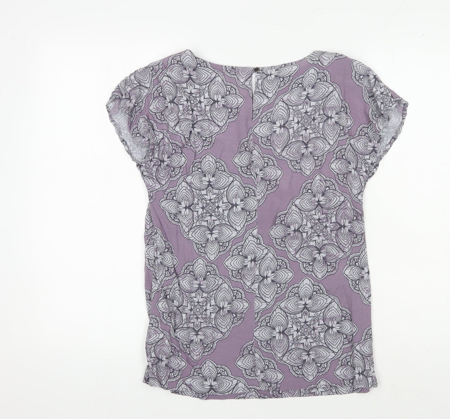 White Stuff Women Purple Geometric Top Size 8