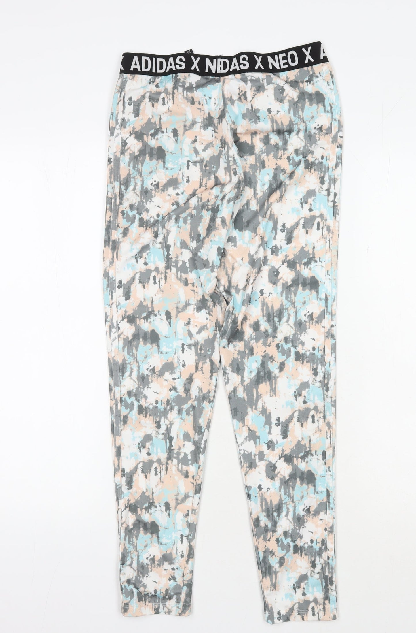 Womens UK Size S Adidas NEO Slim Fit Leggings Multicoloured Leggings