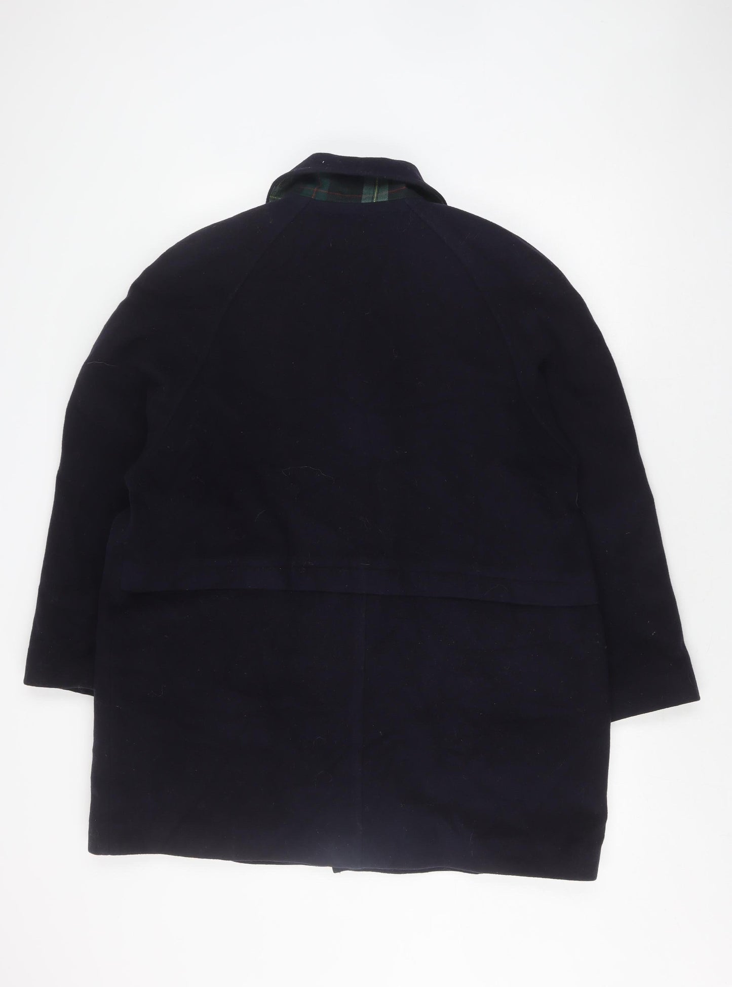 English Lady Black Wool Coat Women Size 16 Button Classic