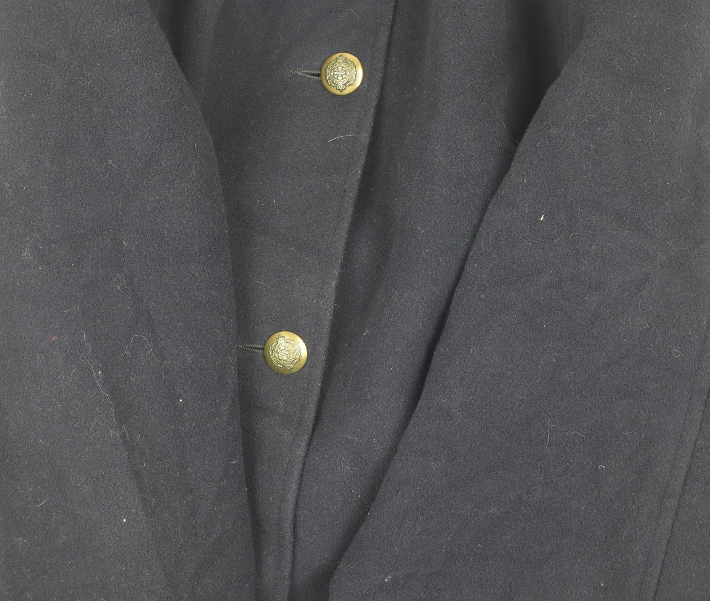 English Lady Black Wool Coat Women Size 16 Button Classic