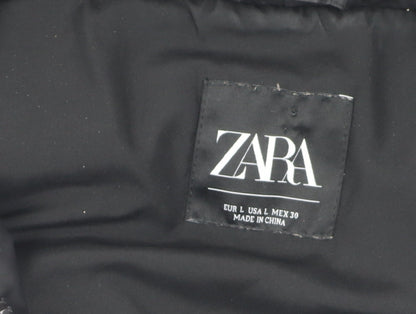 Womens UK Size L Zara Black Puffer Jacket