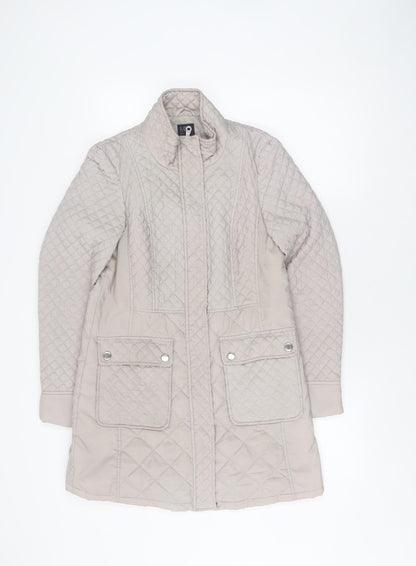 Womens UK Size 8 Marks and Spencer Beige Quilted Coat