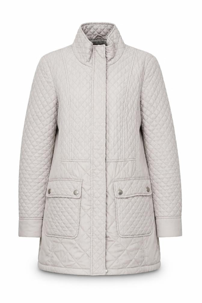 Womens UK Size 8 Marks and Spencer Beige Quilted Coat