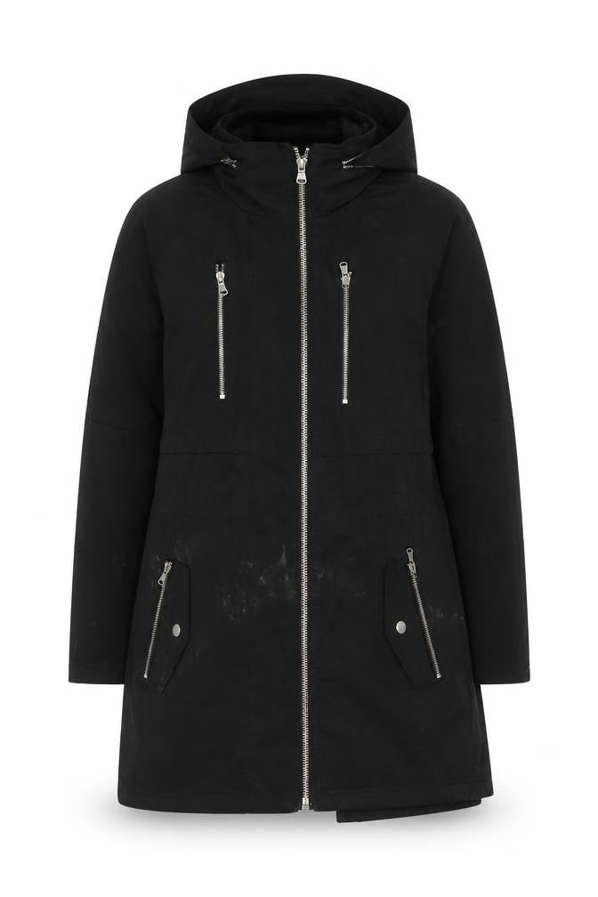 Womens UK Size 10 NEXT Black Parka Coat