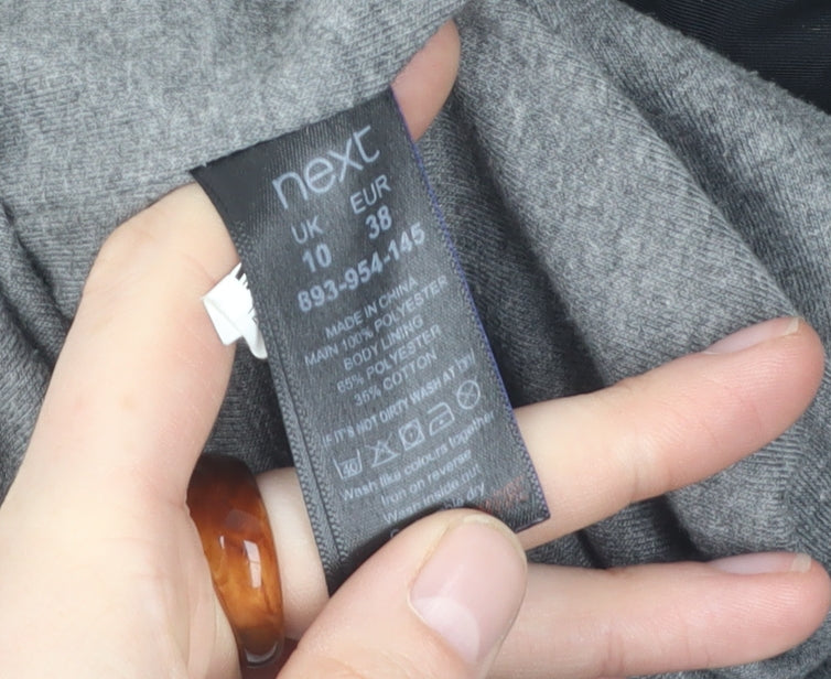 Womens UK Size 10 NEXT Black Parka Coat