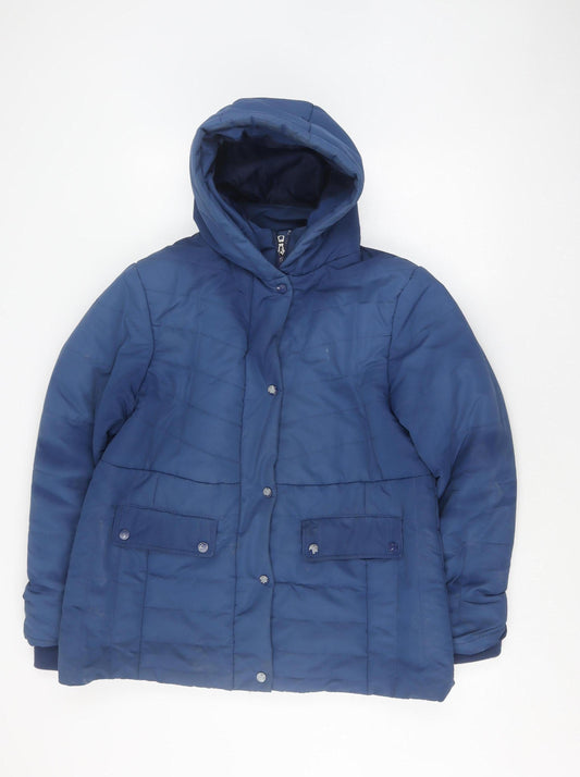 Unisex Adults UK Size 16 Cotton Traders Blue Quilted Coat