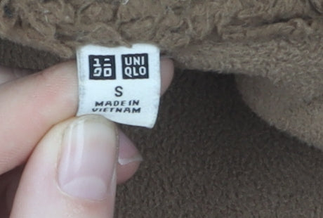 Womens UK Size S Uniqlo Brown Overcoat