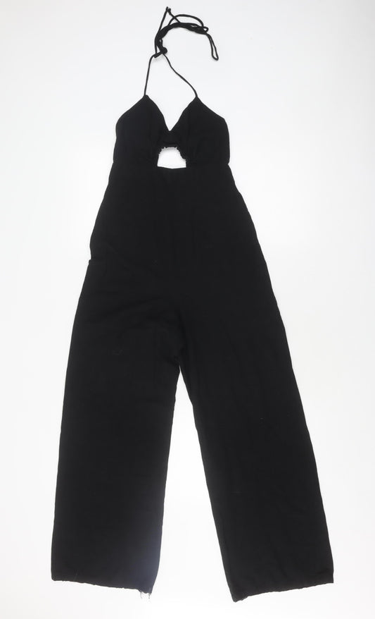 Bershka Women's Black XS Jumpsuit With Halter Neck