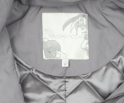 Womens UK Size 12 RJR John Rocha Grey Parka Coat