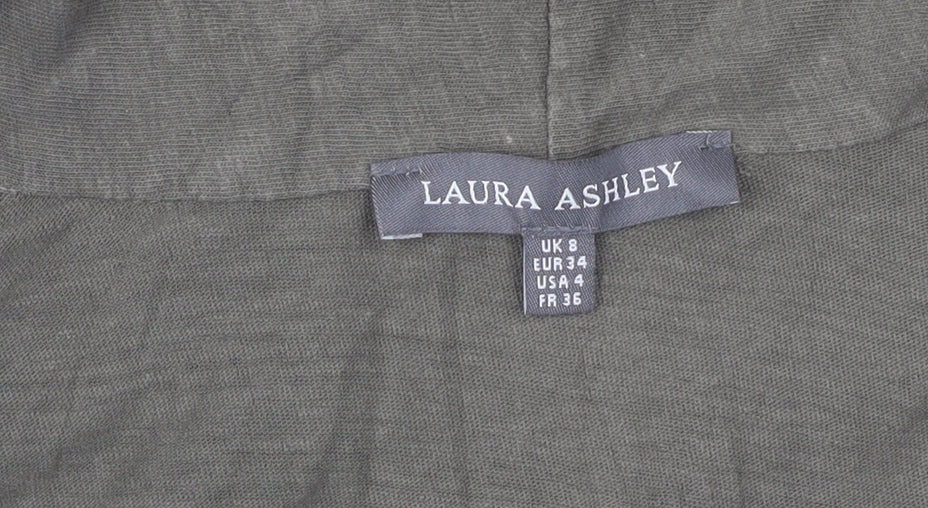 Womens UK Size 8 Laura Ashley Green Tunic Jumper