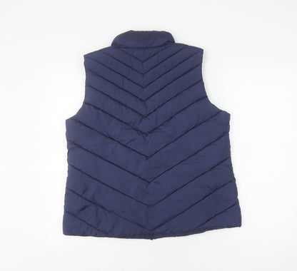 GAP Women's Blue Puffer Waistcoat Size 6 Regular