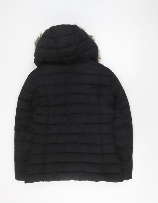 Womens UK Size 10 Golddigga Black Puffer Jacket
