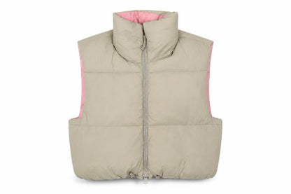Womens UK Size L Zara Beige Puffer Jacket