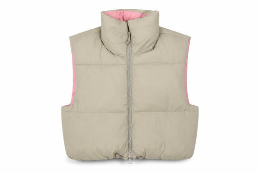 Womens UK Size L Zara Beige Puffer Jacket
