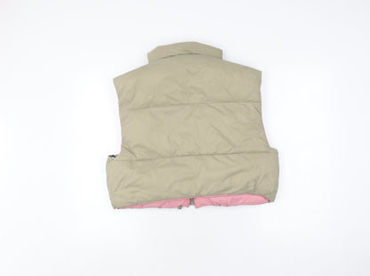 Womens UK Size L Zara Beige Puffer Jacket