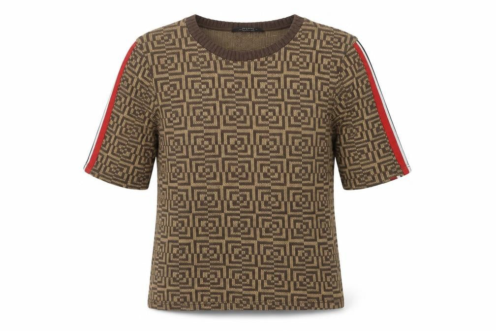 Womens UK Size L Bershka Brown Basic T-Shirt