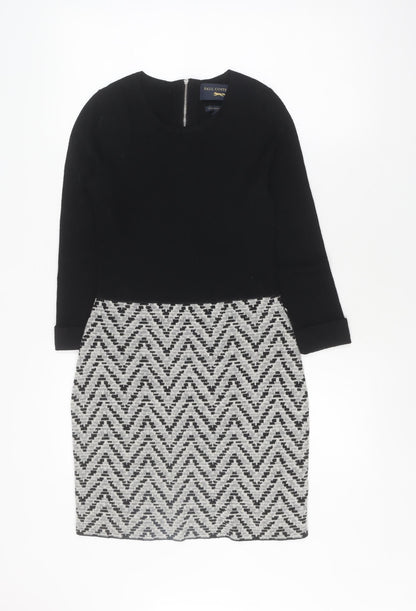 Paul Costelloe Women's Black Wool Sheath Dress XS