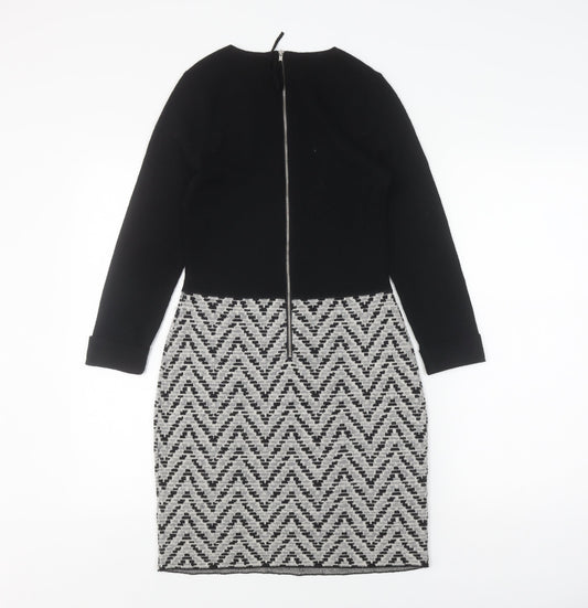 Paul Costelloe Women's Black Wool Sheath Dress XS