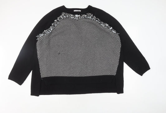 Womens UK Size 20 Marks and Spencer Black Pullover Jumper