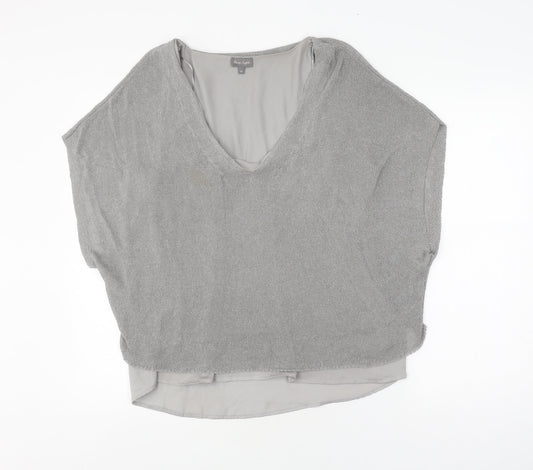 Phase Eight Women's Grey Knit V-Neck Top Size M