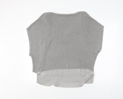 Phase Eight Women's Grey Knit V-Neck Top Size M