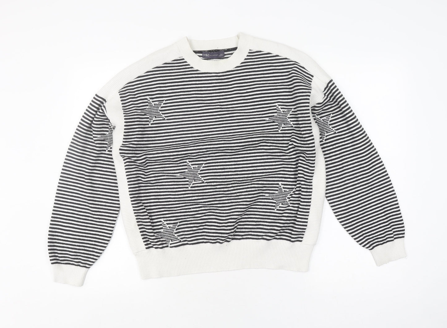 Womens UK Size L Marks and Spencer Black Pullover Jumper