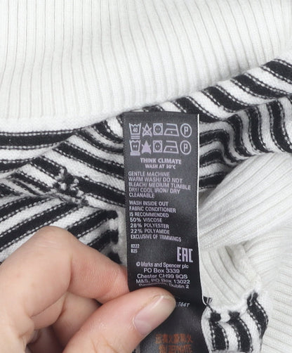 Womens UK Size L Marks and Spencer Black Pullover Jumper