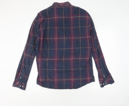 Kronstadt Men's L Multicoloured Plaid Button-Up Shirt