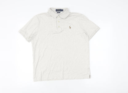 Ralph Lauren Men's Beige Polo Shirt Size S Classic Fit