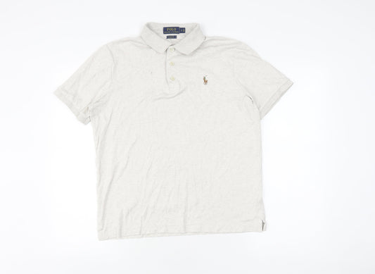 Ralph Lauren Men's Beige Polo Shirt Size S Classic Fit