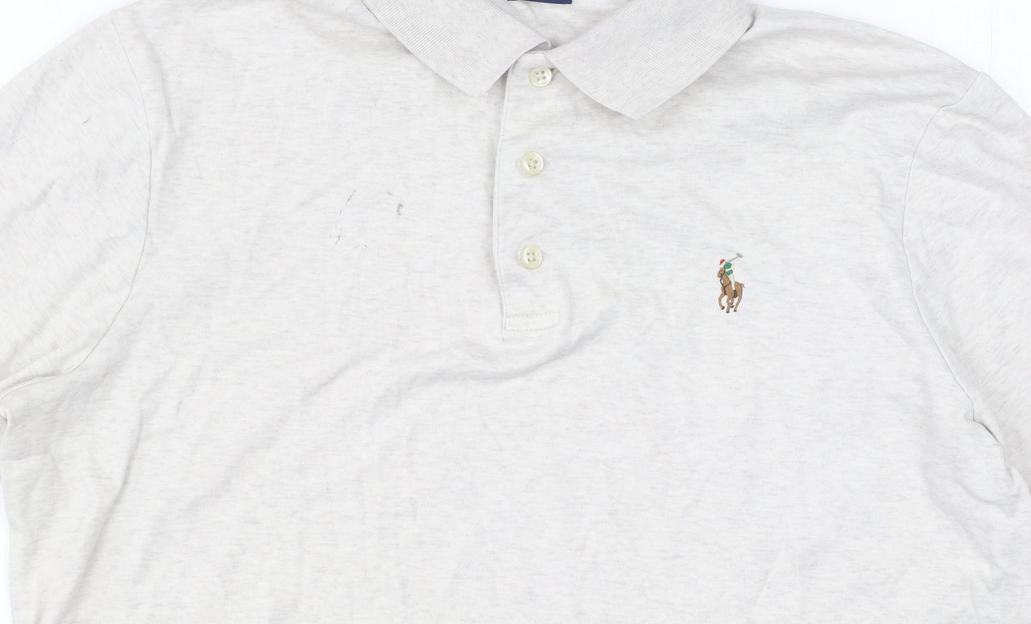 Ralph Lauren Men's Beige Polo Shirt Size S Classic Fit