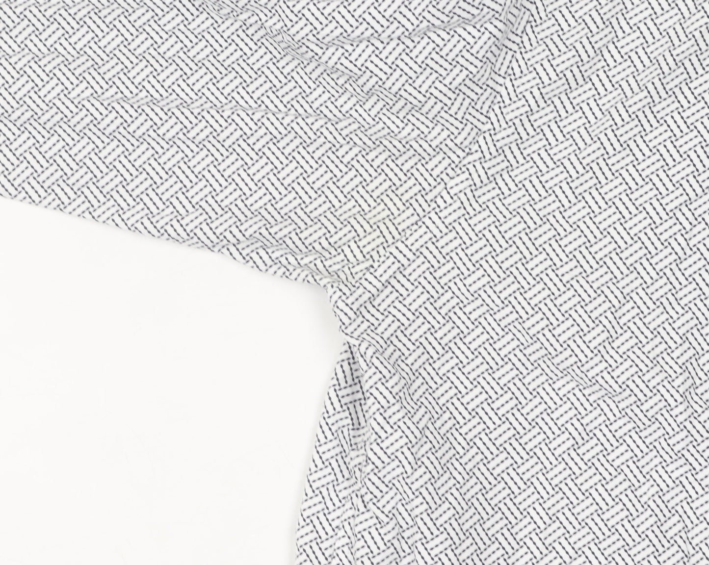 Ted Baker Men's White Geometric Long Sleeve Shirt M