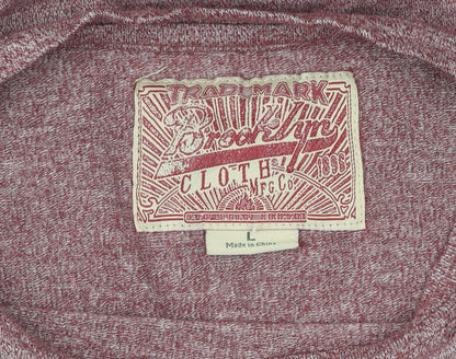 Brooklyn Men's Red Cotton T-Shirt - Size L