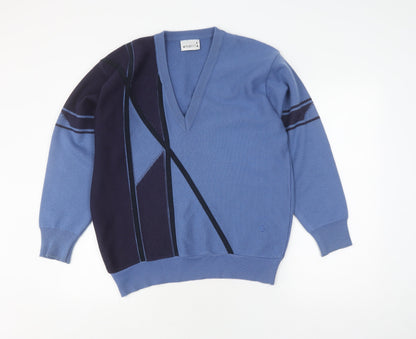 Gabicci Men's Blue V-Neck Pullover Jumper L