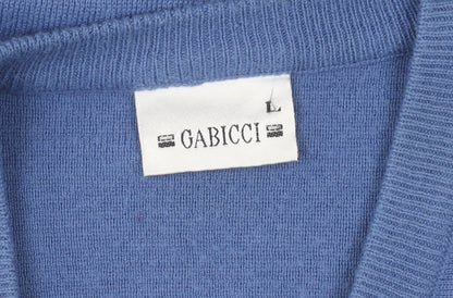 Gabicci Men's Blue V-Neck Pullover Jumper L