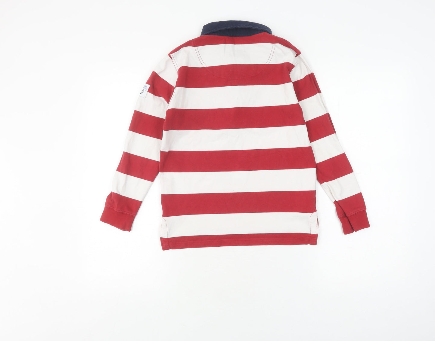 Lazy Jacks Boys Red Striped Long Sleeve Pullover 7-8 Y Casual