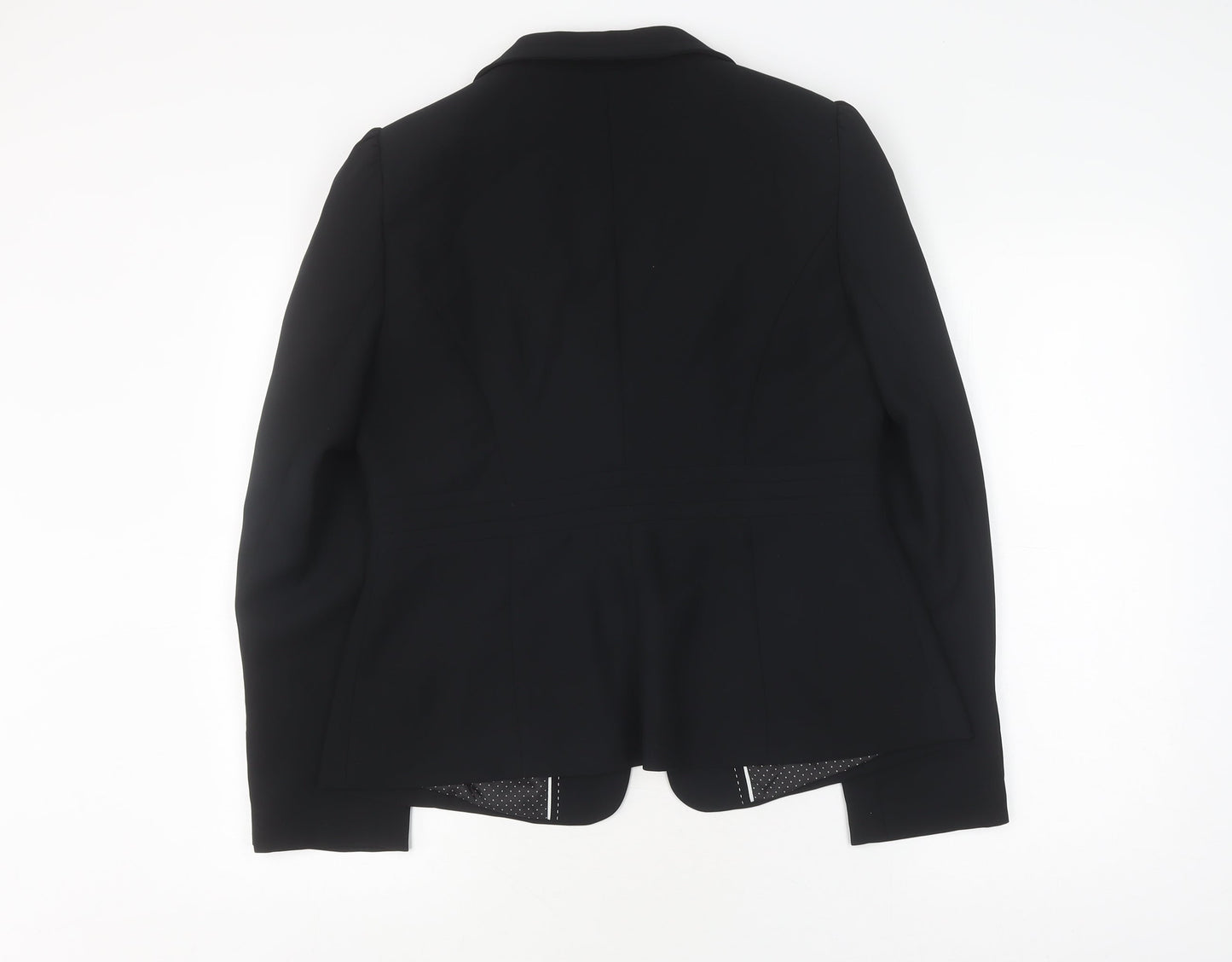 Next Women's Black Blazer 16R Polka Dot Business Jacket