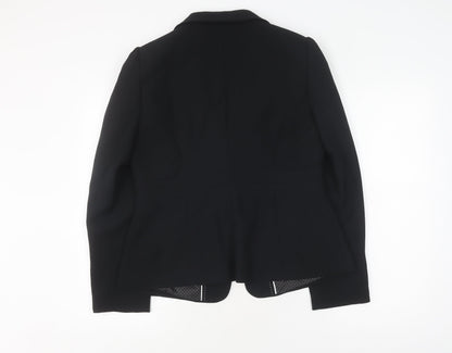 Next Women's Black Blazer 16R Polka Dot Business Jacket