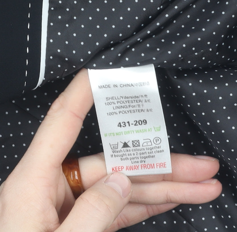 Next Women's Black Blazer 16R Polka Dot Business Jacket