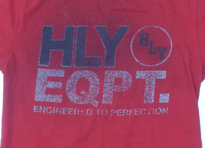 HLY EQPT Men's Red Graphic Print T-Shirt, Size M