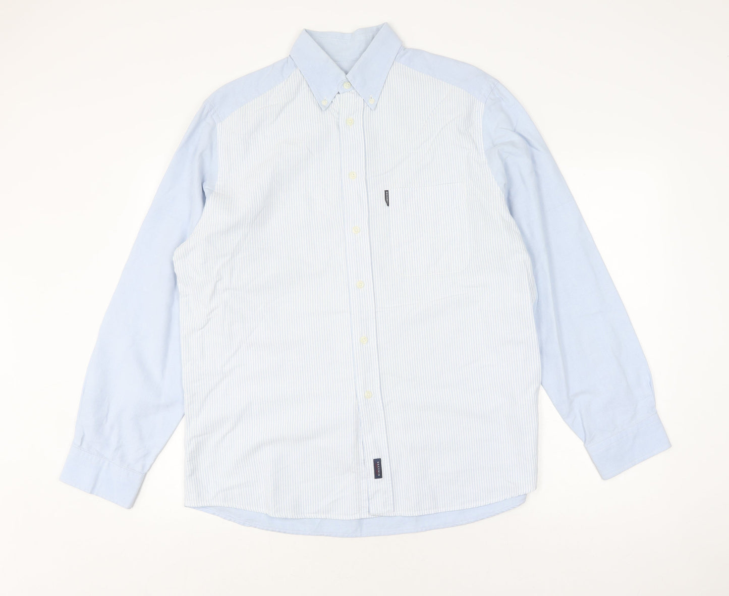 Decenio Sport Men's Blue Regular Fit Striped Shirt