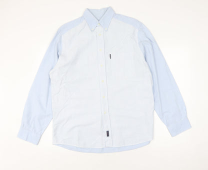 Decenio Sport Men's Blue Regular Fit Striped Shirt