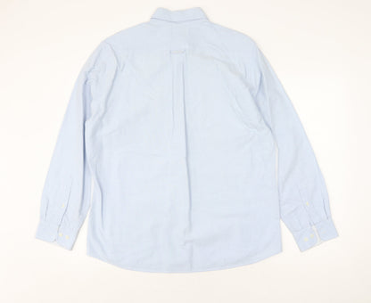 Decenio Sport Men's Blue Regular Fit Striped Shirt