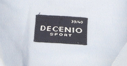 Decenio Sport Men's Blue Regular Fit Striped Shirt