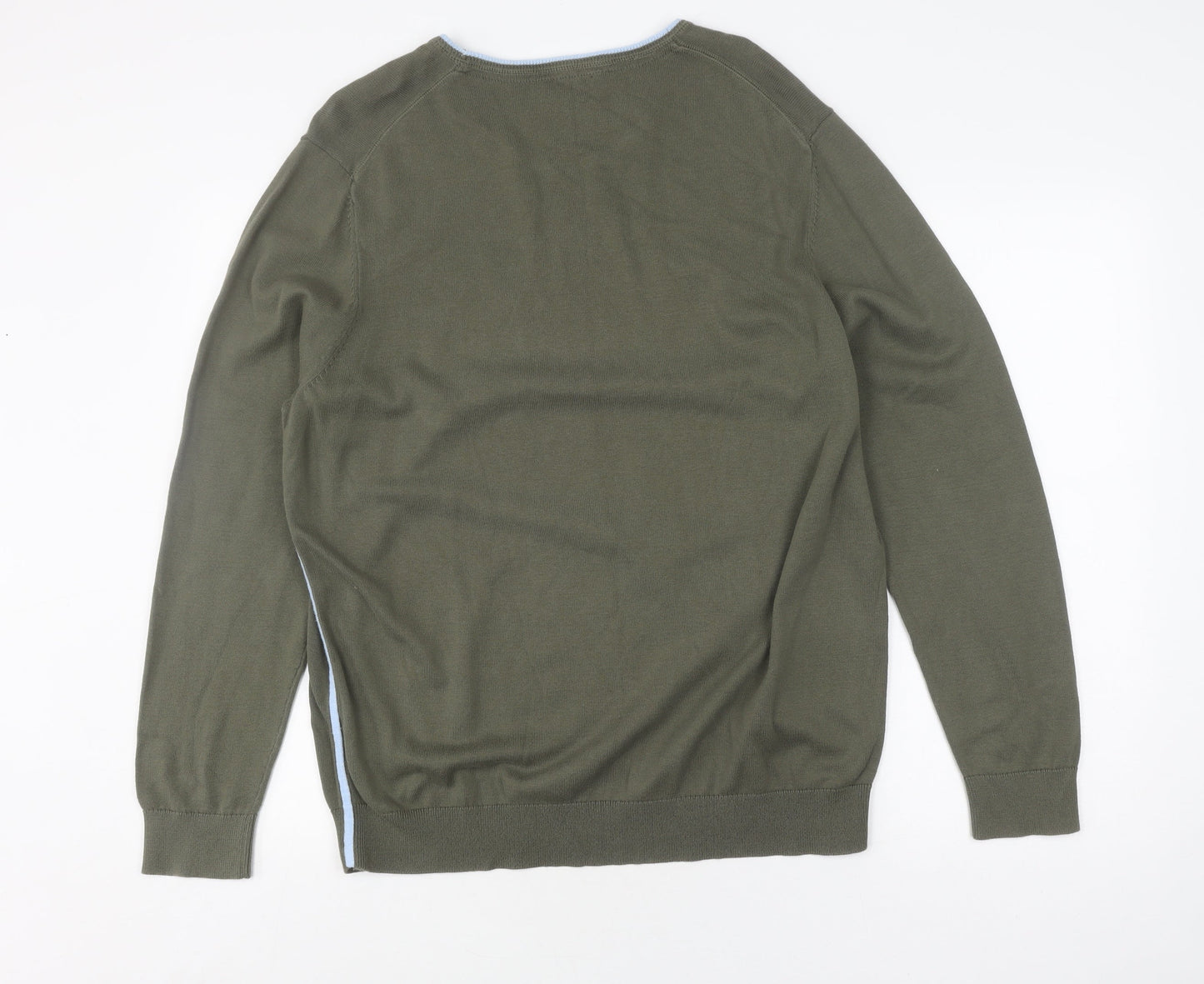Jeff Banks Men's Green XL Pullover Jumper - Cotton Knit