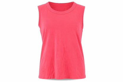 Isle Women's Pink XL Tank Top Round Neck Cotton
