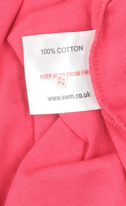 Isle Women's Pink XL Tank Top Round Neck Cotton