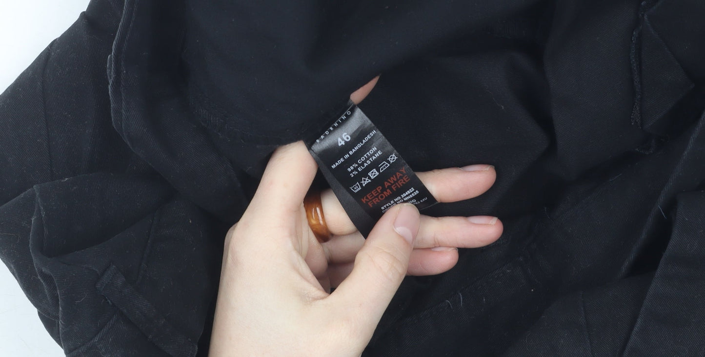 Badrhino Men's Black Chino Shorts Size 46